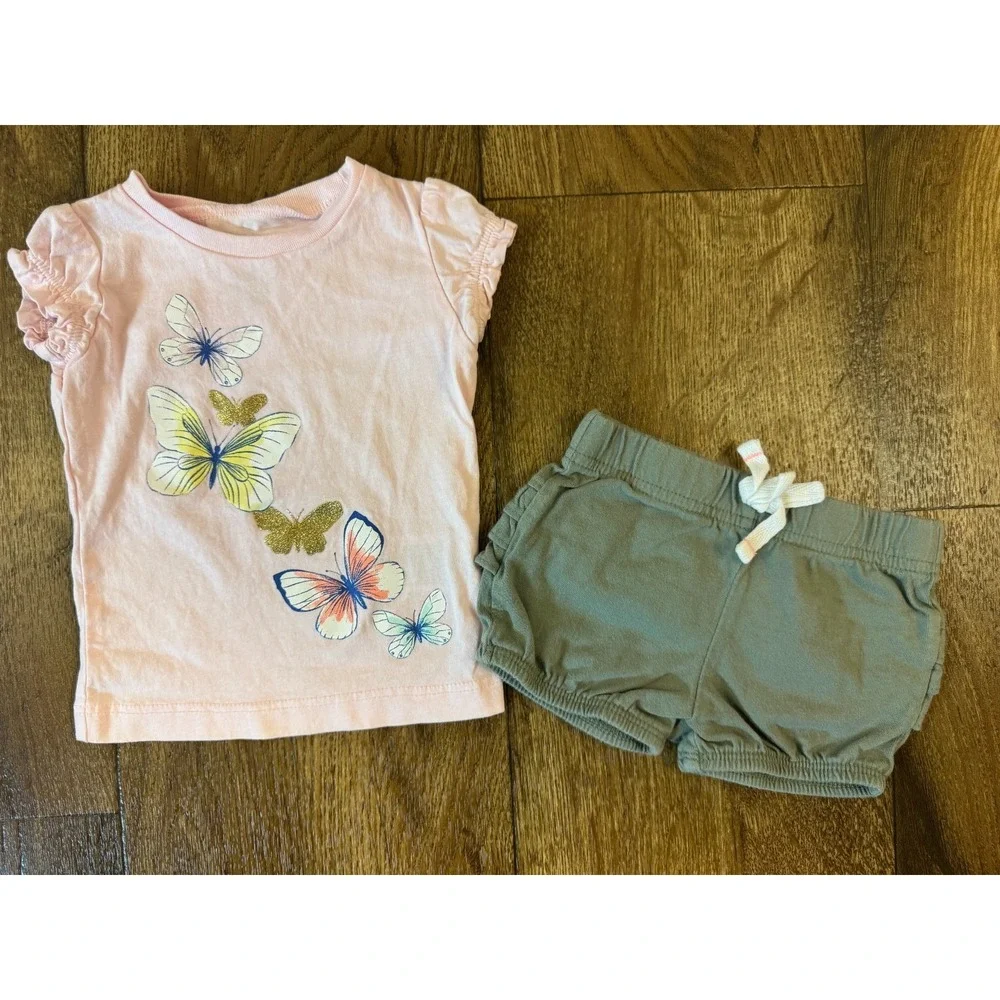 Baby Girl Clothes 6 Months Outfits Shorts Skirt Shirts Summer Butterflies Cute